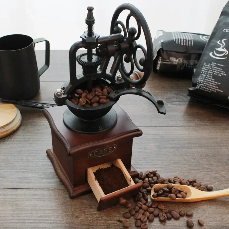 

Ручная кофемолка в стиле ретро, колесо обозрения, профессиональная керамическая мельница для кофейных зерен
