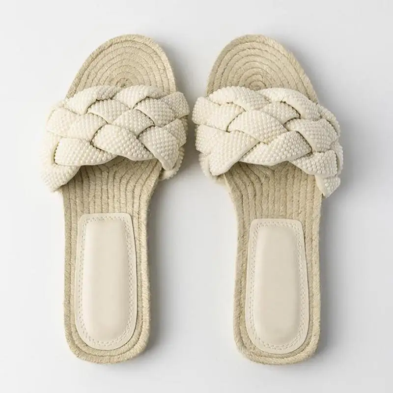 

New Women Slipper Pearl Flat With Indoor Spring Shoes For Female Large Size Ytmtloy House Zapatillas Mujer Casa Sapatos Feminino