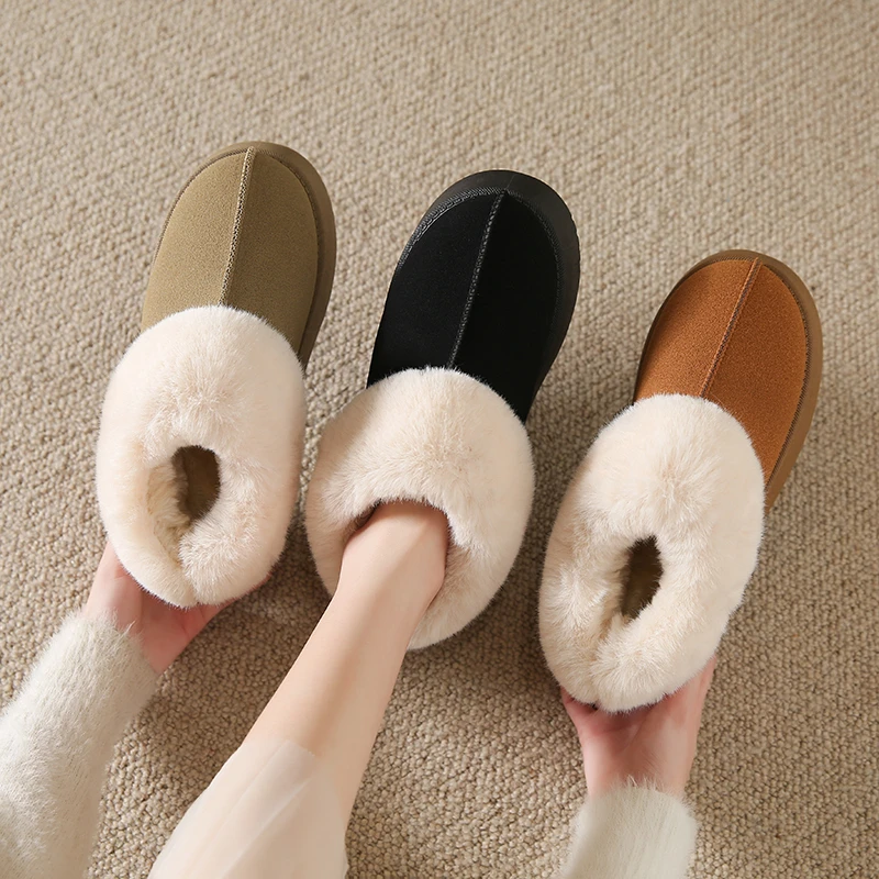 Brand Designer Women's Slippers Winter Plush Warm Shoes Unisex Indoor Outdoor Flip Flops Casual Shoes Zapatos De Mujer U