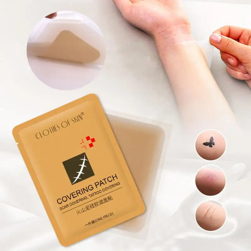 

1PC Skin Invisible Concealer Sticker Tattoo Scar Cover Waterproof Silicone Flaw Tape Simulation Skin Birthmark Temporary Patch