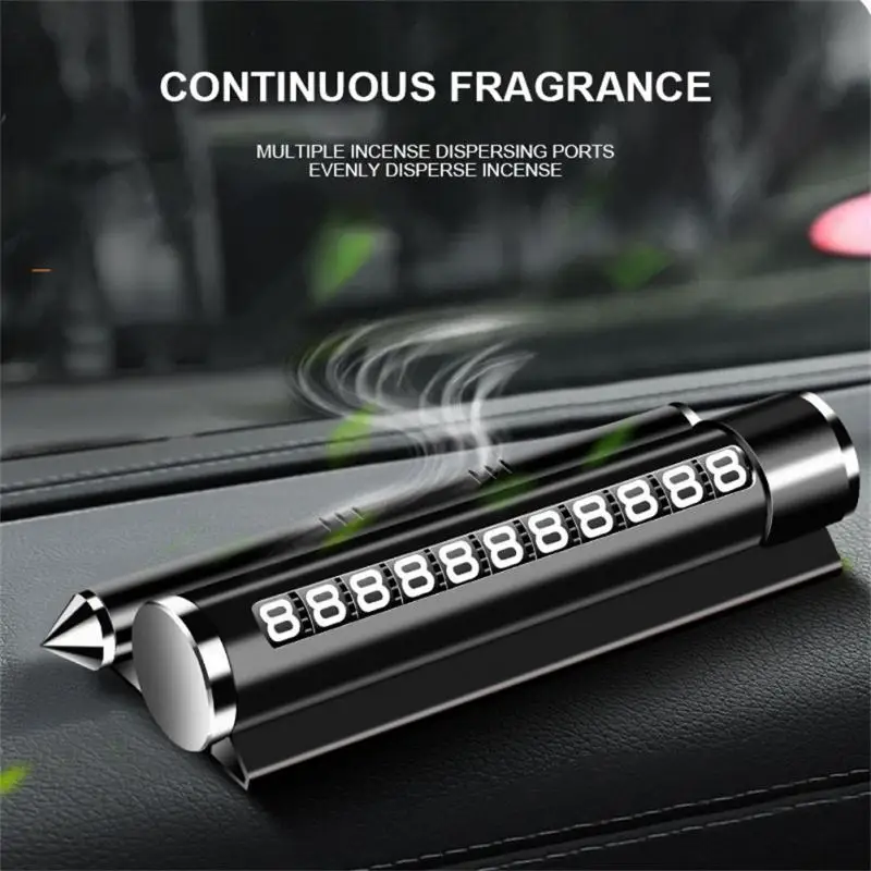 

Safety Hammer Alloy Multicolor Multifunctional Portable Car Accessories Stop Sign Car Mobile Phone Number Plate Car Aromatherapy
