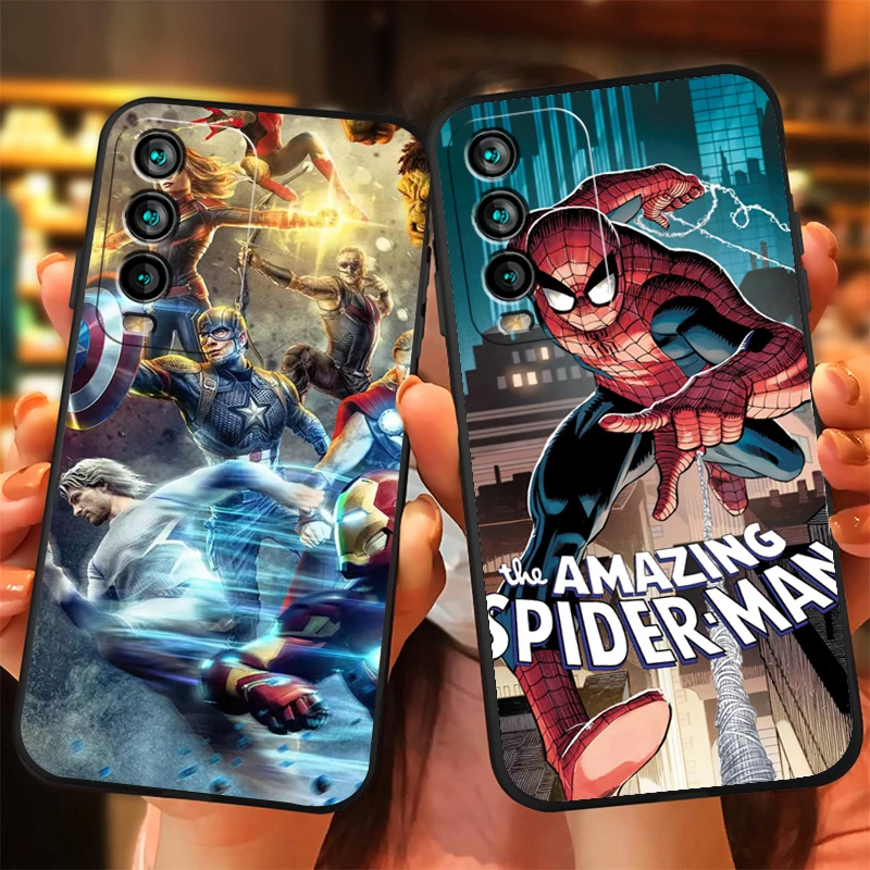 

Marvel Iron Man Spiderman Phone Cases For Xiaomi Redmi Note 10 10S 10 Pro POCO F3 GT X3 GT M3 Pro X3 NFC Cases Carcasa Funda