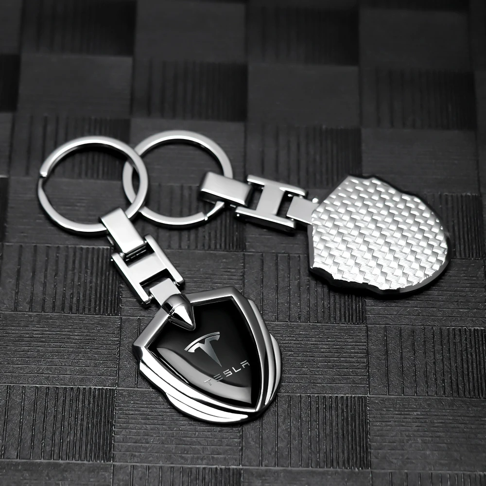 

Car Zinc Alloy Key Buckle Pendant Key Rings Key Chain Gifts Accessories For Tesla Model 3 Y S X Roadster Invader Coil Mod WYE