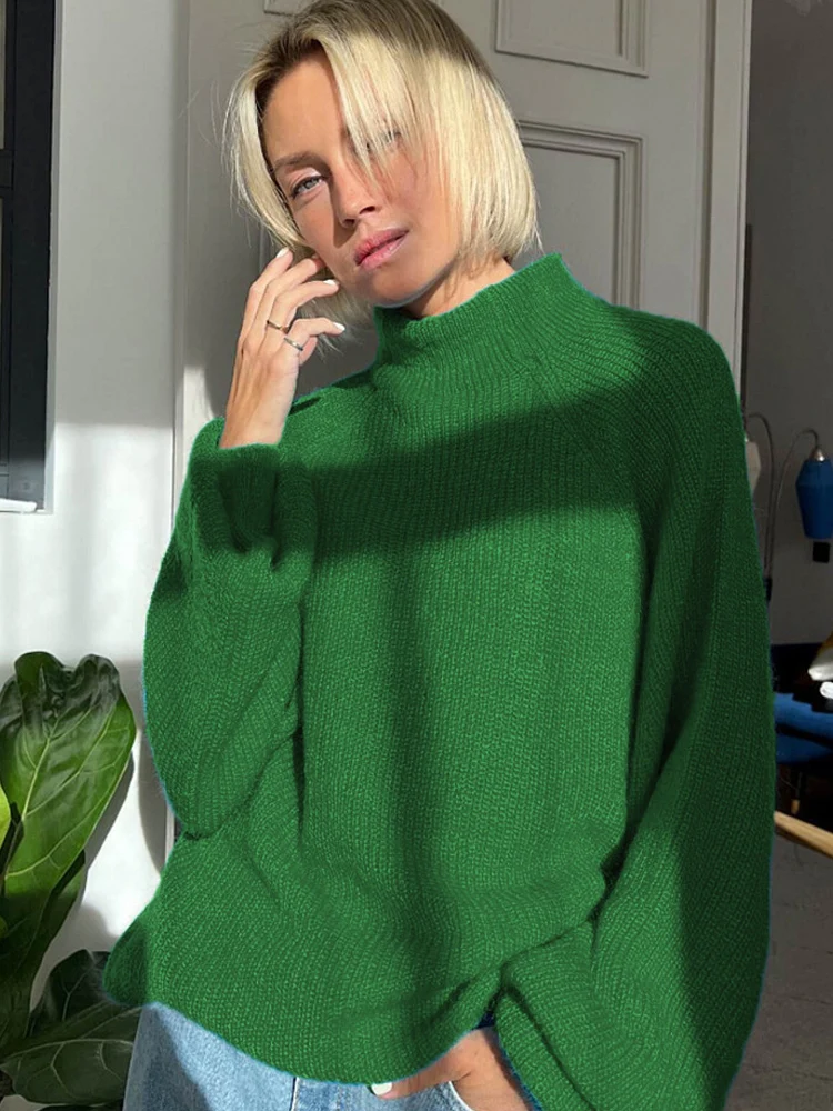 

Solid O-neck Knitted Sweater Women Long Sleeve Female Pullover Fashion Casual Ladies Jumper Sweaters 2023 Autumn Winter