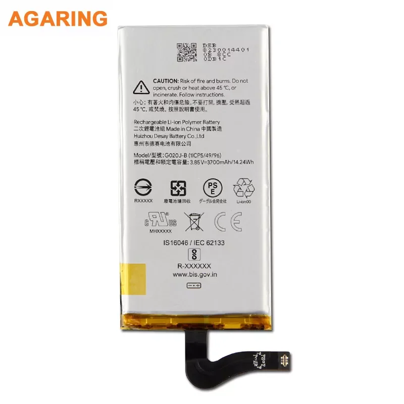 

Agaring Original Replacement Battery G020J-B For Google Pixel 4 XL Pixel4 XL Authentic Rechargeable Battery 3700mAh