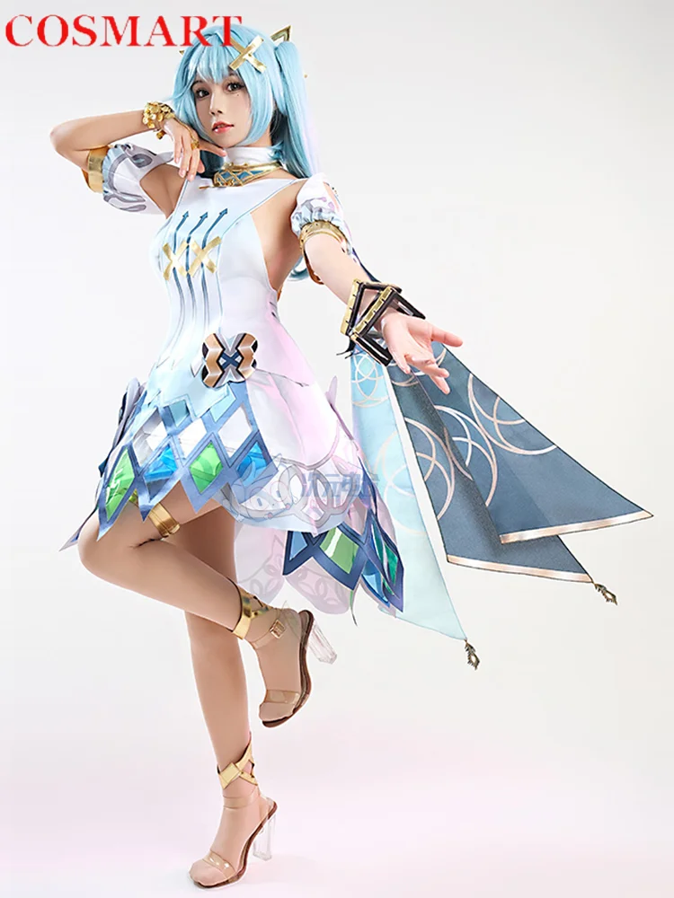 COSMART Genshin дальний фарузан платье женский косплей костюм искусственная игра Аниме