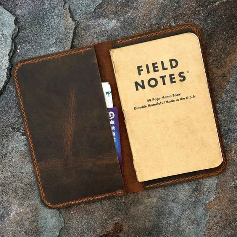 

Size Field Notebook Case / Leather Cover For Cover Personalized Minimal Notes Notes Leather Pocket Slim Field