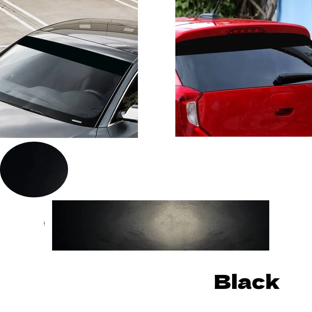 

Universal Car Vinyl Windshield Banner Strip Gloss Black Sun Strip Auto Van Windscreen Sunstrip 140x20cm Decorative Stickers