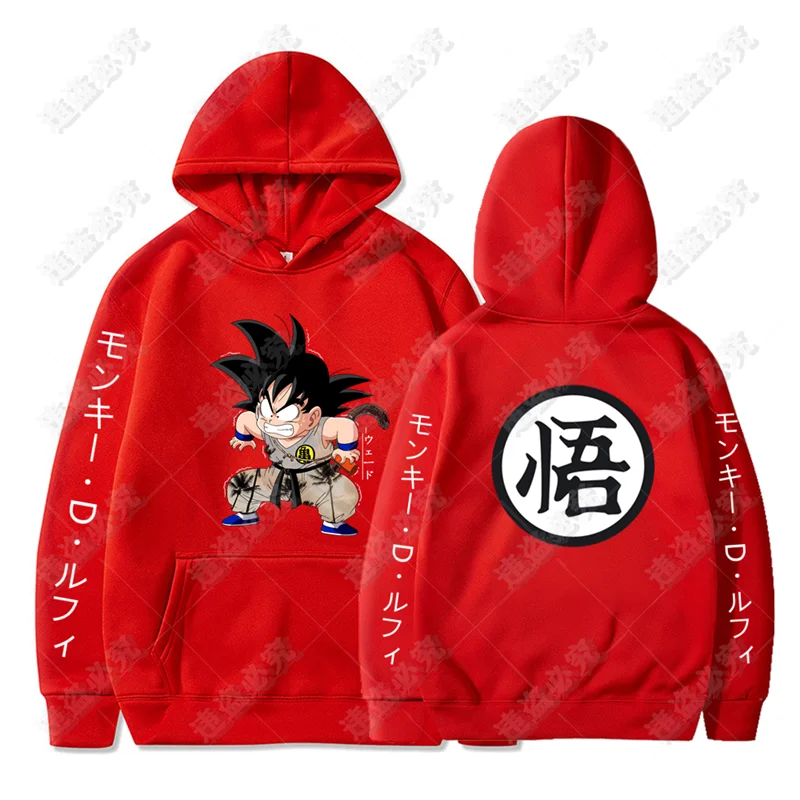 

Winter Men's Hoodie Print Japanese Anime Kid Gokun Hoodies Children's Dragon-Balls Parent-child Hooded Sweatshirts moletom