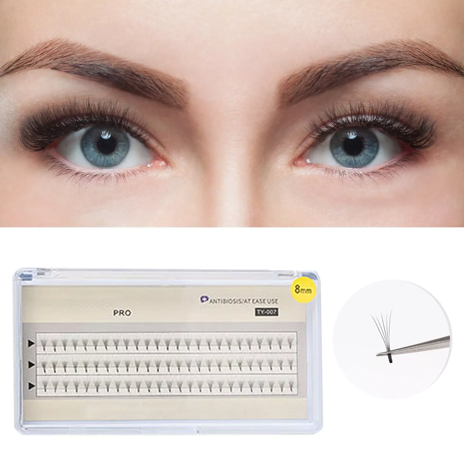 

NEW2023 Eyelash Extensions 5 Dots Hair Single Cluster Natural Thick Beginners Since The Extensions Soft Dots Hair Mini Eyelash C