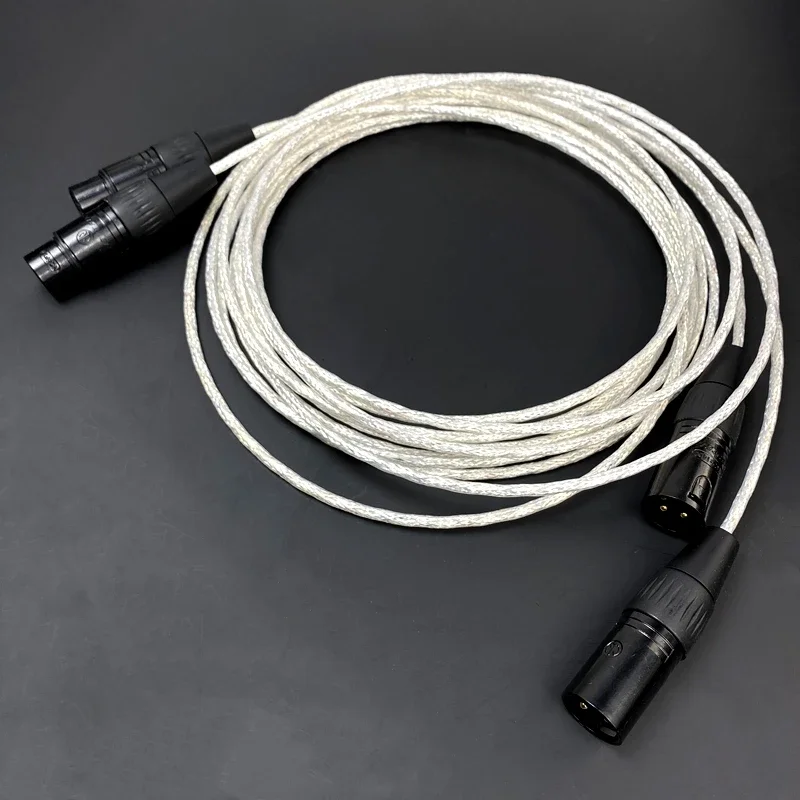 Пара посеребренных сбалансированных кабелей XLR микрофон шумоподавление