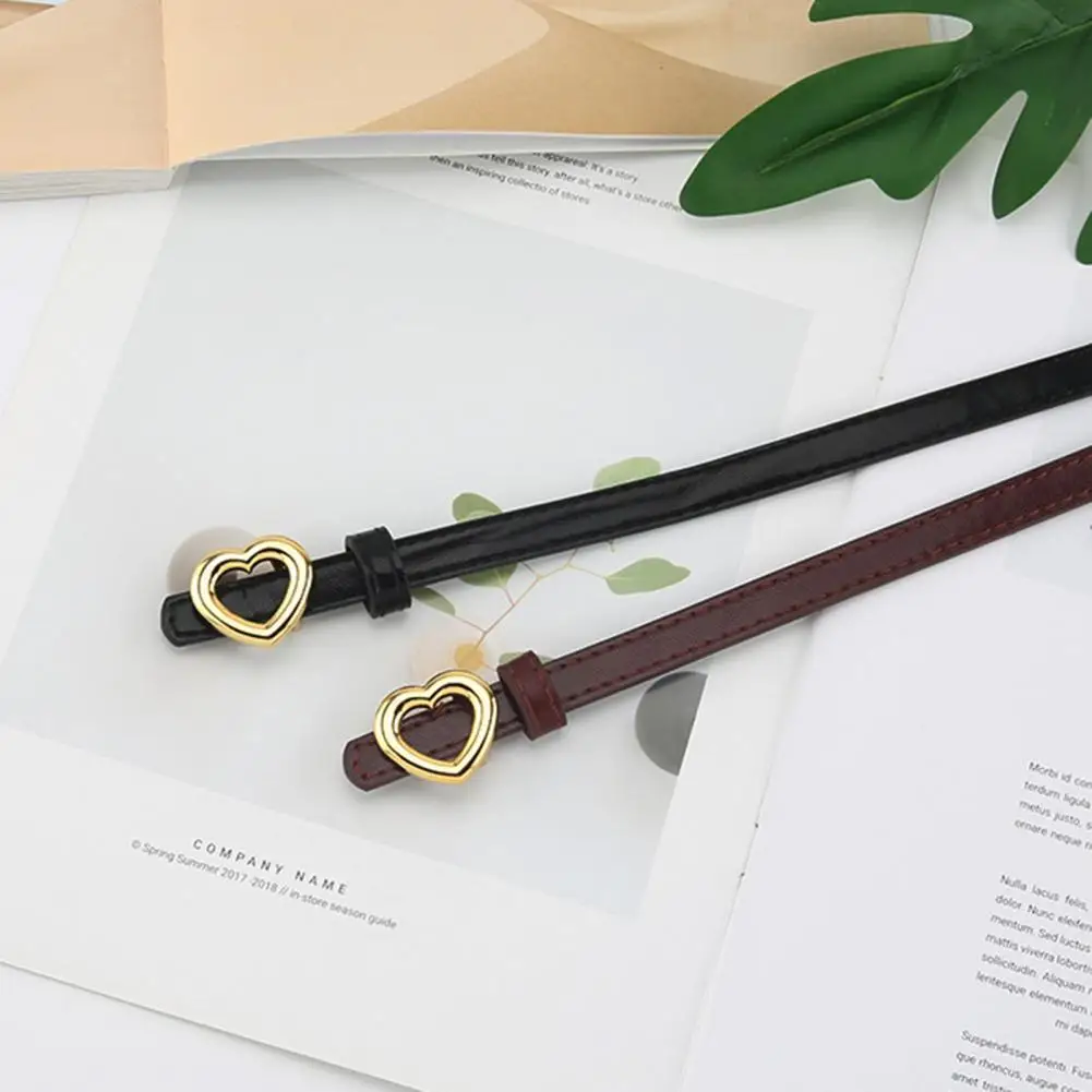 

Female Stylish Pure Color Easy Adjustment Belt Faux Leather Jeans Belt Korean Style Clothes Accessory