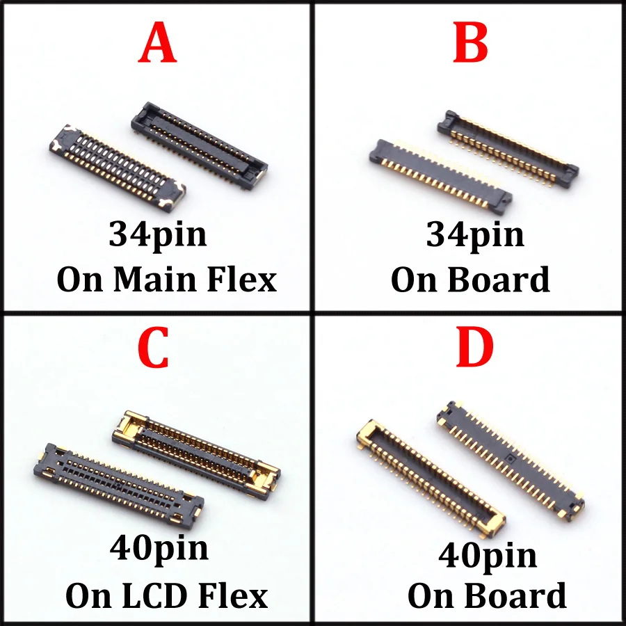 10 шт. Новый ЖК-дисплей FPC разъем для Samsung A10 A20 A30 A30S A40 A405 A40S A50 A505 A50S A70 A80 A805 A90 A905