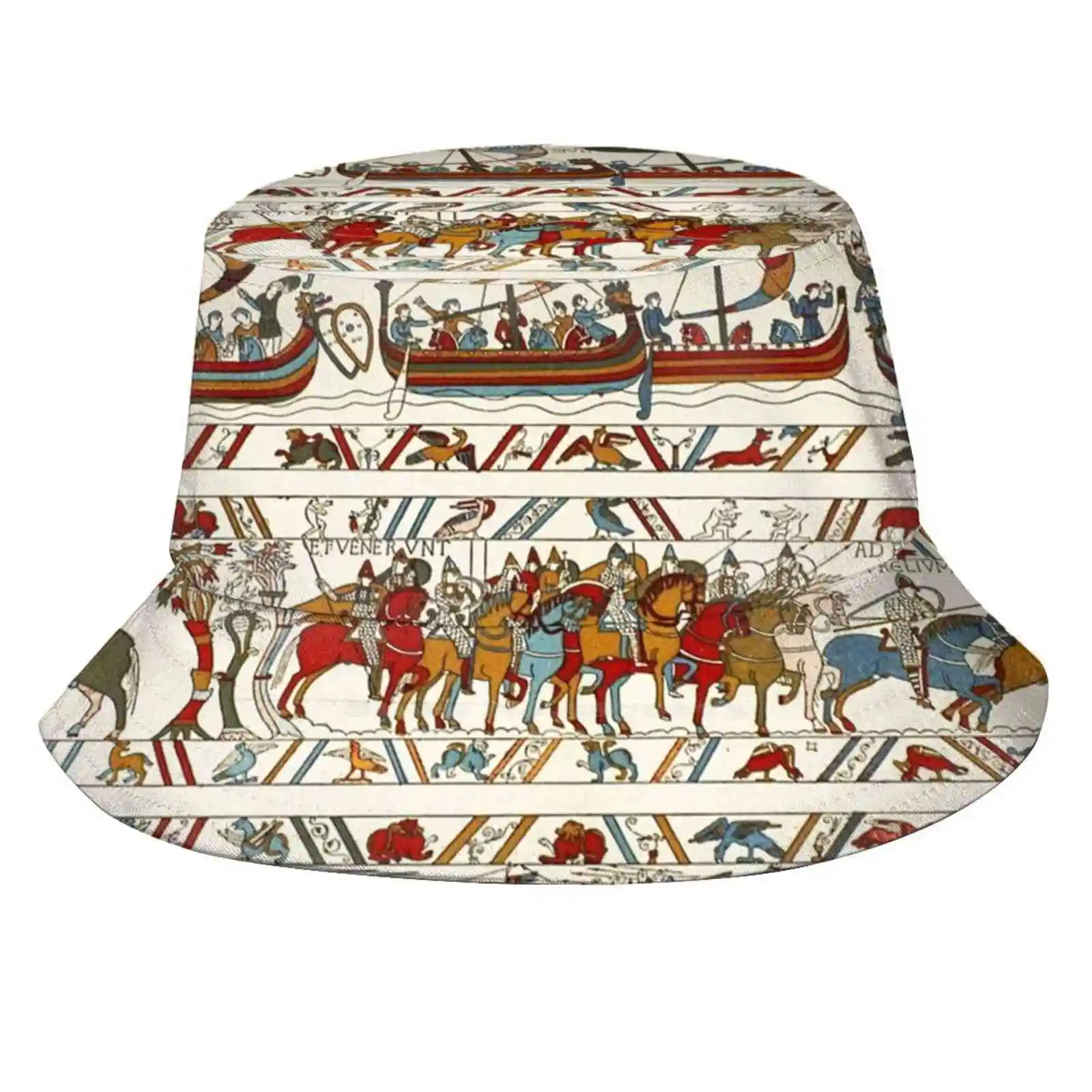 

The Bayeux Tapestry , Battle Of Hastings , Norman Knights And Viking Ships Unisex Summer Cap Sunscreen Hat Norman Knights