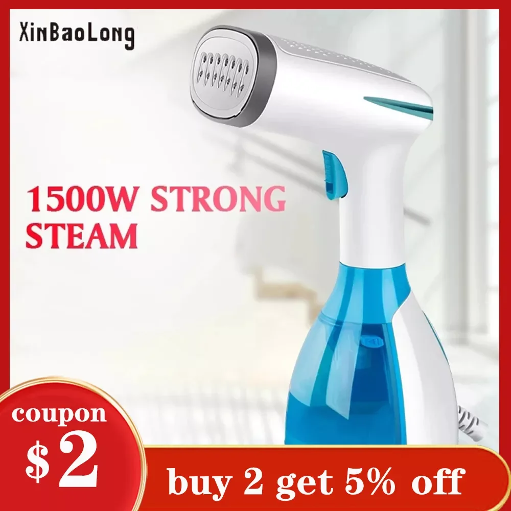 

XinBaoLong Garment Steamer 1500W Handheld Fabric Steam Iron 280ml Mini Portable Vertical Home Travelling For Clothes Ironing