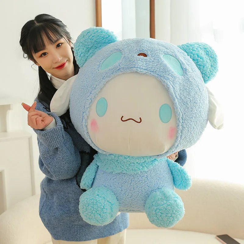 

70cm Sanrio Kawaii New Blue Cinnamoroll Dog Plush Anime Toy Pillow Stuffed Animal Comfort Soft Dolls Kids Birthday Gift Toys