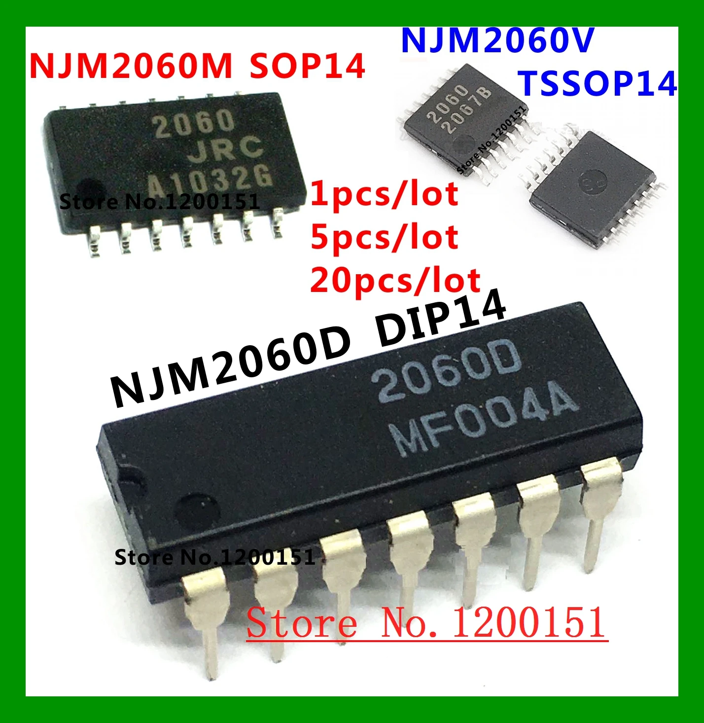 JRC2060 NJM2060 2060 NJM2060M SOP-16 NJM2060V TSSOP14 NJM2060D 2060D DIP14