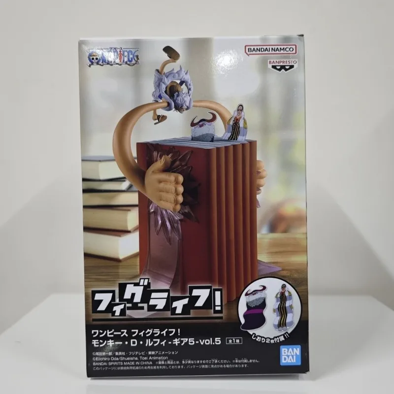Фото В наличии: Оригинальная аниме-фигурка Bandai Banpresto FIGLIFE One Piece Monkey D. Luffy (держатель для книг), коллекционная модель, игрушка, подарок TT №2