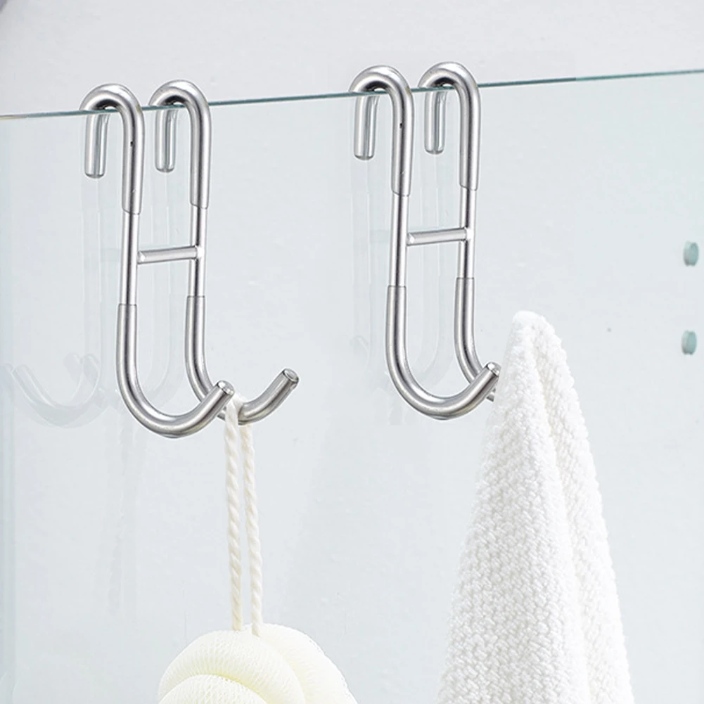 2 шт. экономящий пространство из люфы противоскользящий крючок для душевой двери