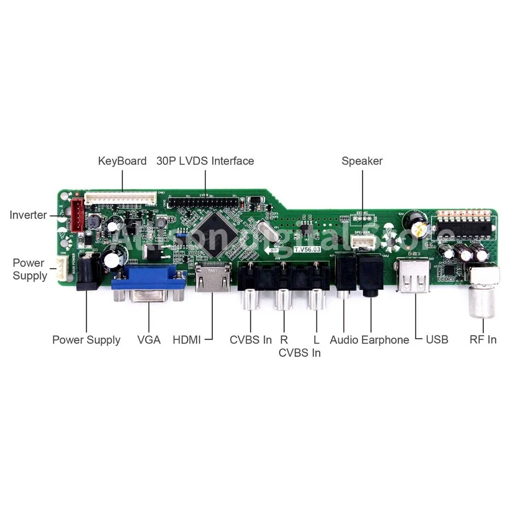 Новое ТВ + HDMI VGA плата драйвера аудиоуправления для 10 дюймов HSD100IFW1-A00 A01 A02 A04 A05 1024X60 0
