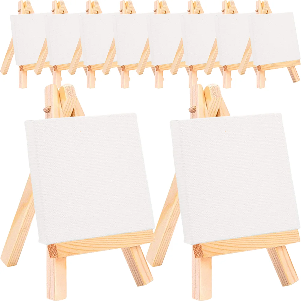 

Delicate Small Canvas For Kids DIY Accessories Blank Boards Crafted Mini Easel Multi-function