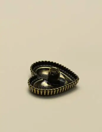 10 шт./партия металлические пуговицы в форме сердца 19/23 мм