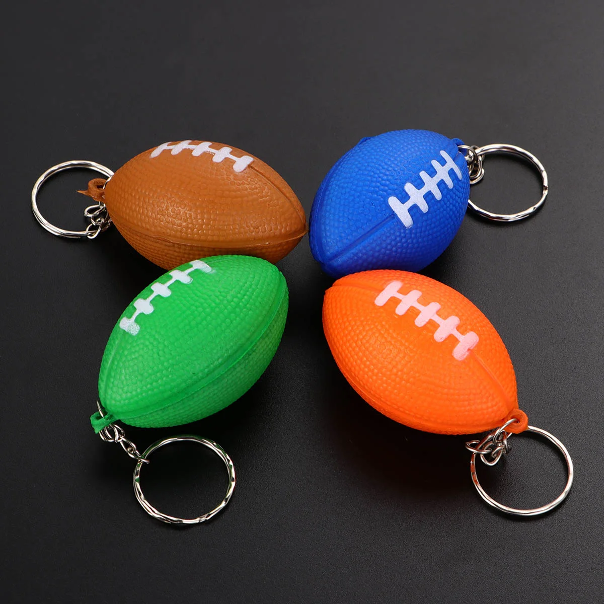 

Keychain Softball Rugby Mini Sports Favors Party Glove Keychains Hanging Pu Chain Key Decorative Baseball Soccer Football Stress