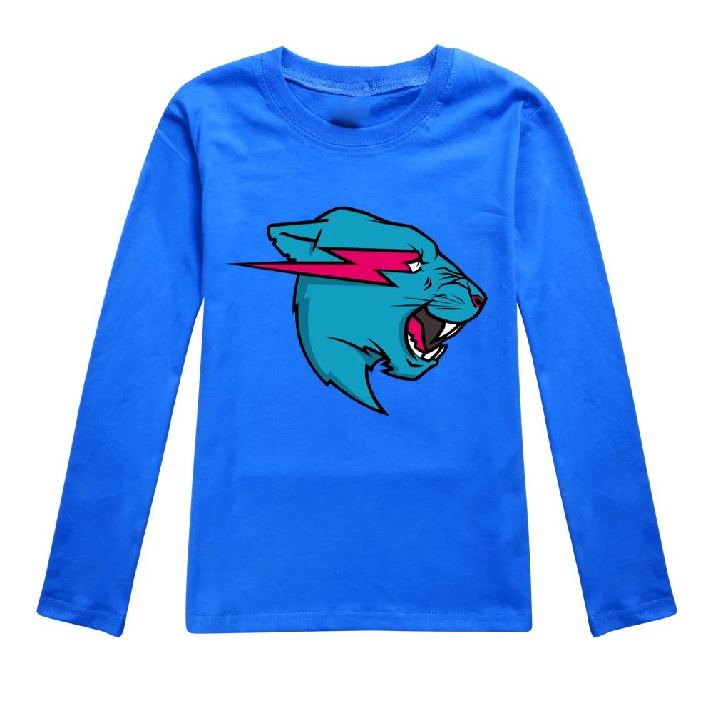 

Spring Fall Kids Mr Beast Lightning Cat Hoodie 3D Sweatshirt Long Sleeve Children Clothes Sportswear Boys/Girls Pullovers Hoody
