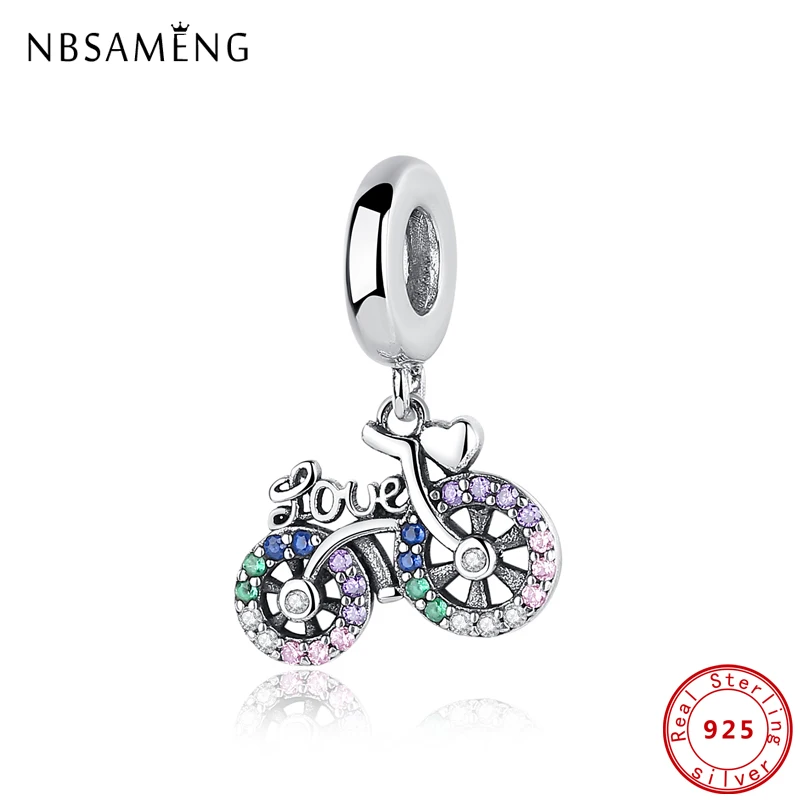 Оригинальные Подвески 100% дюйма подвеска в виде велосипеда с кристаллами