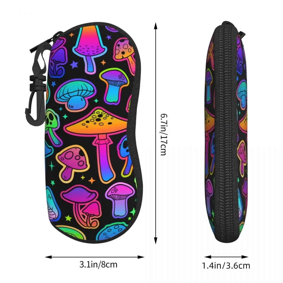 Красочный футляр для очков с грибами водонепроницаемый психоделический ящик