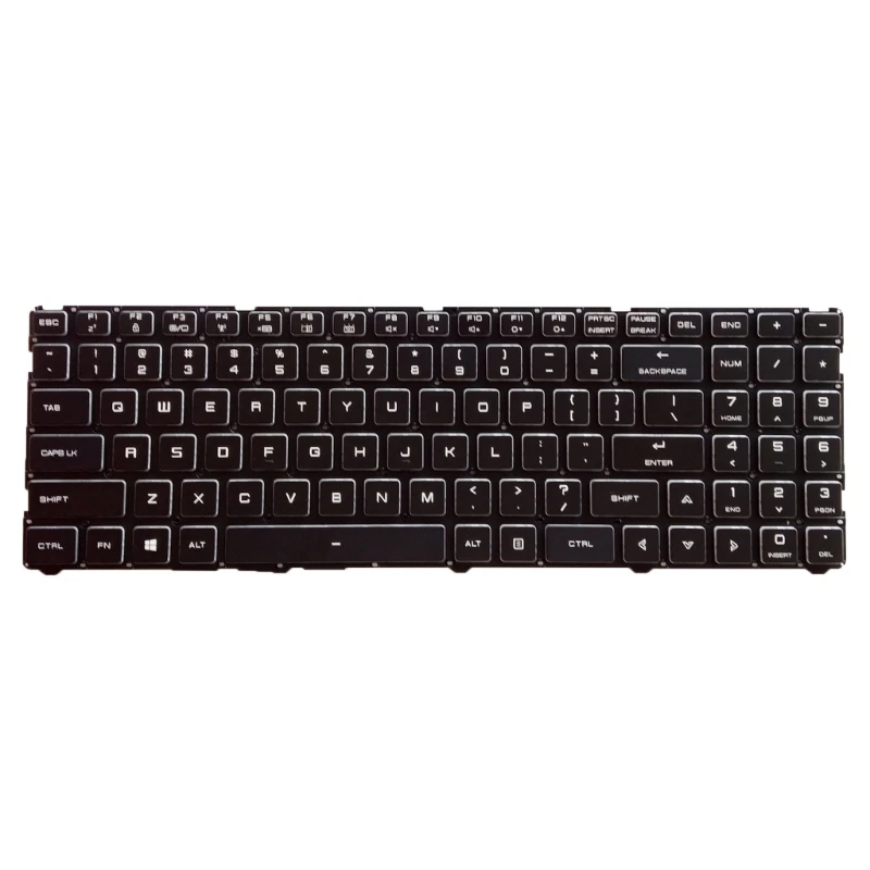 

US Laptop Keyboard for Machinenike Z3 Z2 G65T 7000 White Letter Black Frame with Backlit US English Keyboard