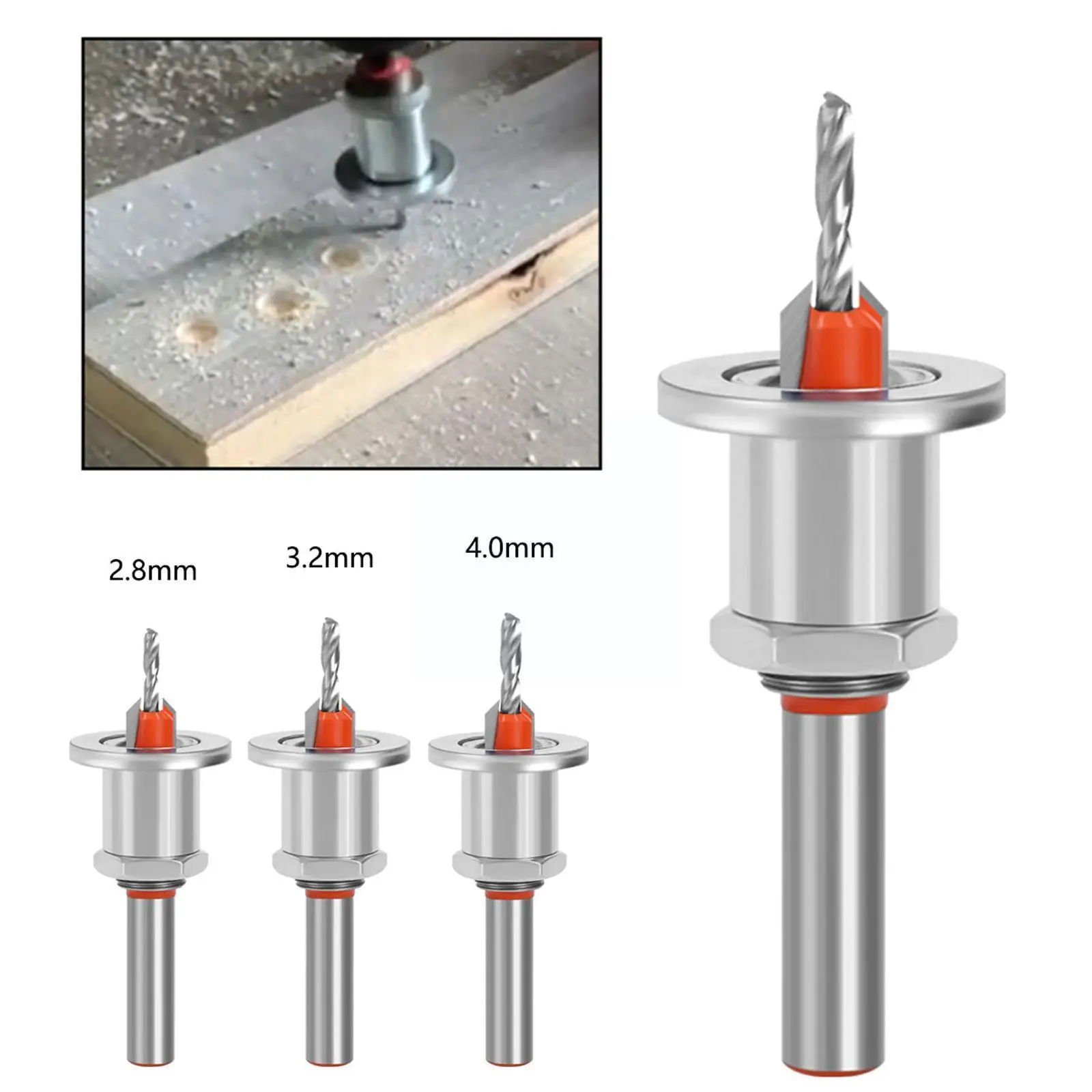 

8mm Shank HSS Countersink Woodworking Router Bit Set Screw YG6X Extractor Milling Tip Cutter Adjustable Counterbore Carbide P4Z9