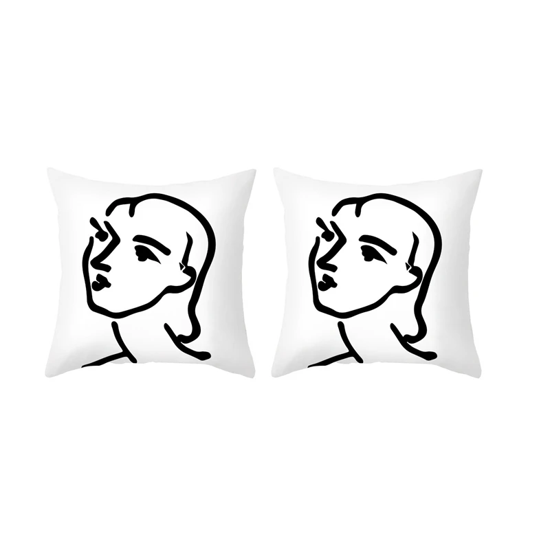 

Скандинавская простая наволочка Ins Синяя абстрактная супер мягкая подушка с принтом Ретро Искусство Наволочка для дивана подушка