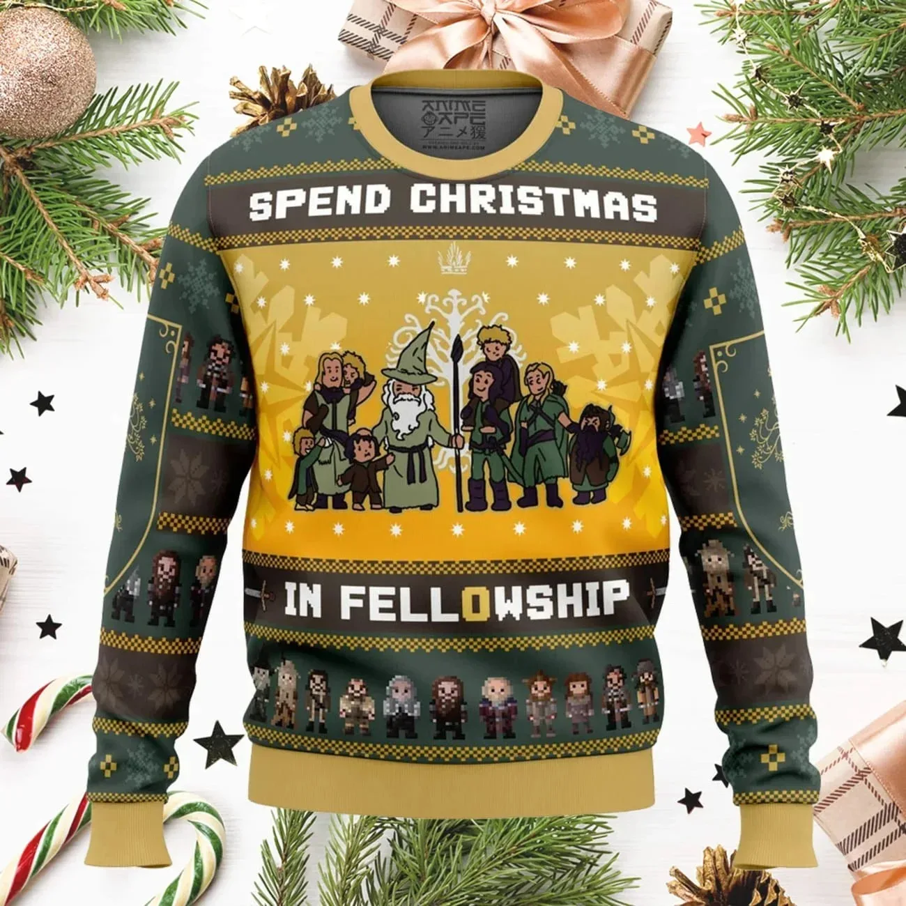 Фото Властелин колец Filthy Hobitses Ugly Christmas свитер с героями мультфильмов аниме для женщин и мужчин пуловеры топы модная толстовка с капюшоном для пар №2