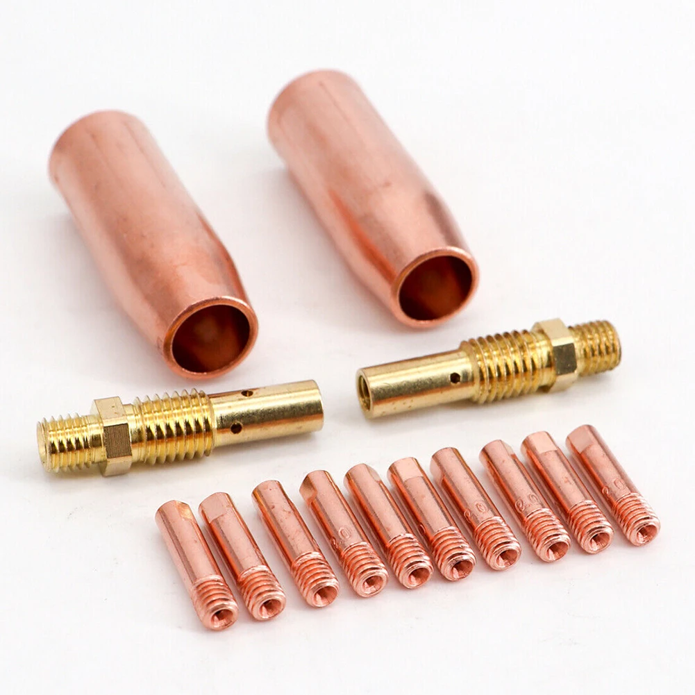 

14pcs 0.035\" MIG Welding For 100L Contact Tip Gas Diffuer Nozzle M3 Welding Equipment Accessories Welders Cutters