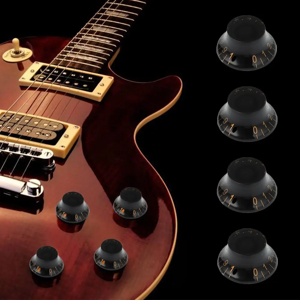 

Plastic Replacement Tone Volume Knobs Hat Shape Knob Bass Tuning Switch Electric Guitar Speed Control For Les Paul LP