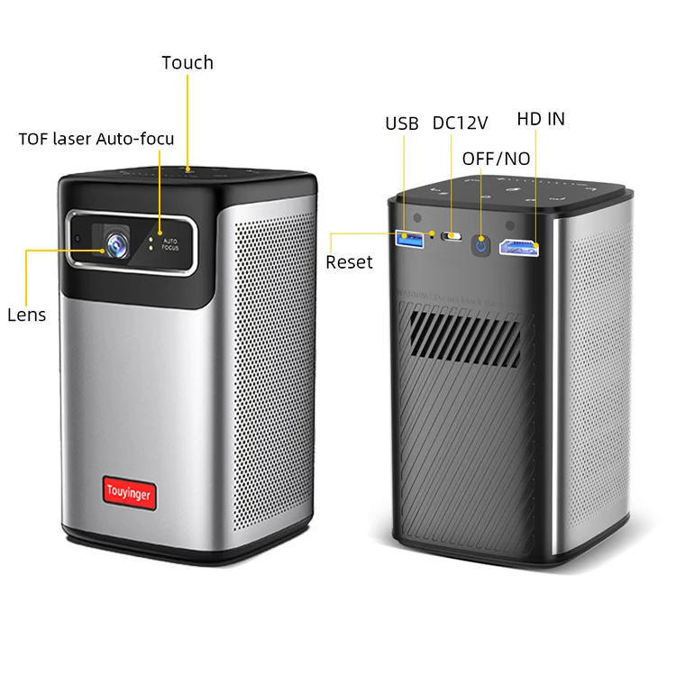 Touyinger C2000 Новый Android-проектор 4k Мини-лазерный портативный проектор Мультимедийный