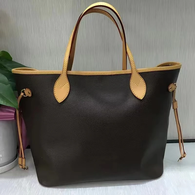 

Высококачественная популярная модная женская сумка для покупок N ever-full, классический дизайн, вместительная кожаная женская сумка, 2023