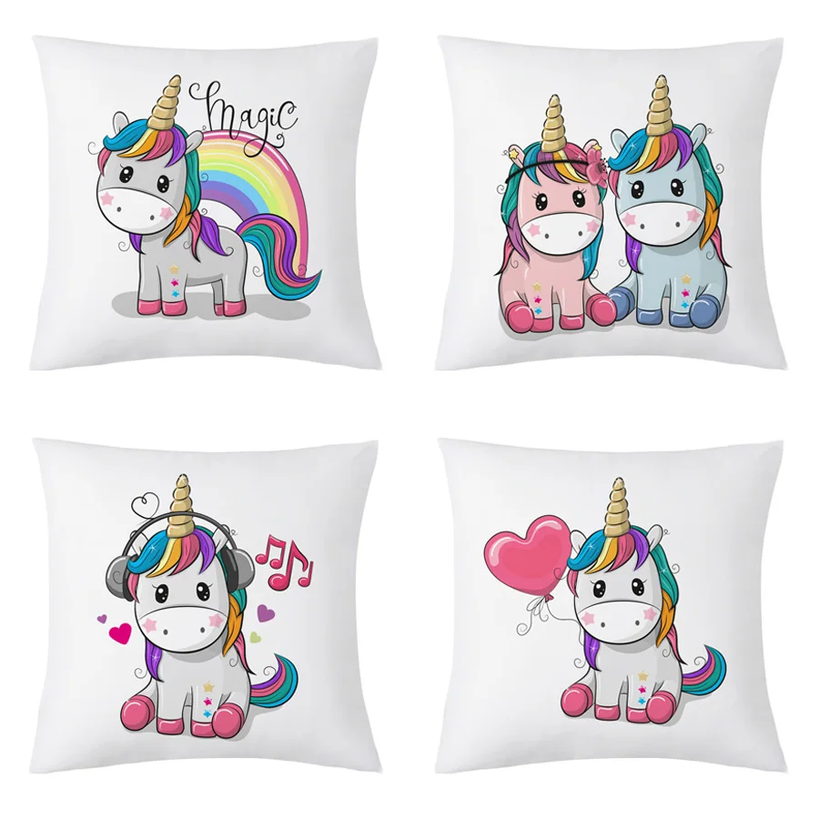 

Cute Cartoon Unicorn Pillowcase Creative Unicorn Short Plush Decorative Pillowcase Unicorn Pillowcase Home Decor Anime Pillow