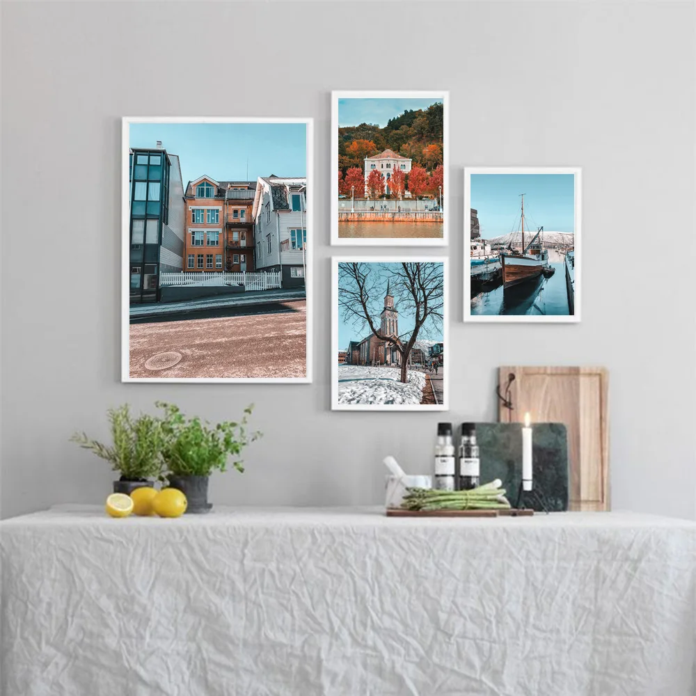 

Здание церкви красивые постеры природа домашний Декор Пейзаж настенное Искусство Холст Живопись скандинавские принты настенные картины у...