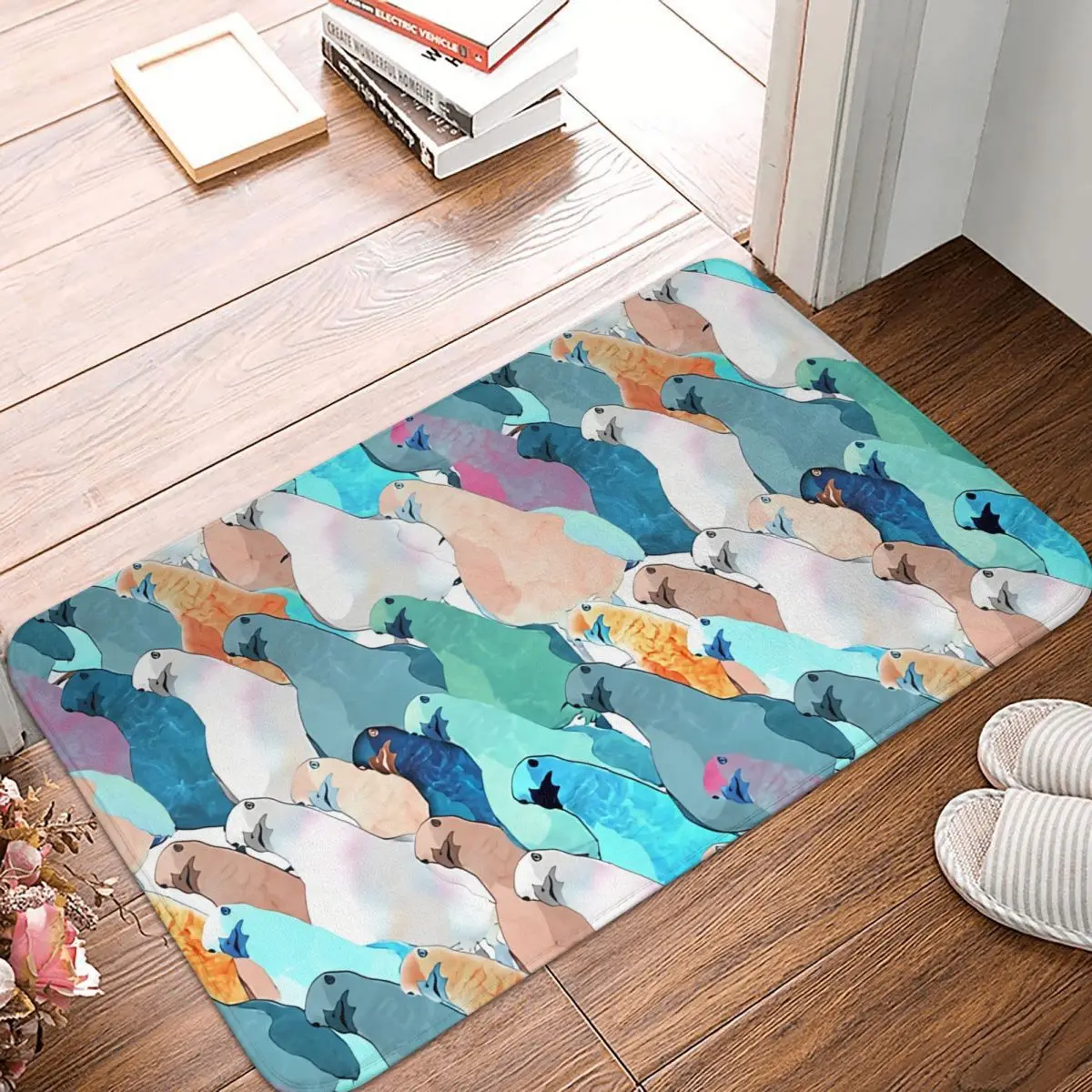 

Нескользящий дверной коврик в виде чайки, акварельный коврик для ванной, спальни, Молитвенный Ковер, комнатный декоративный узор