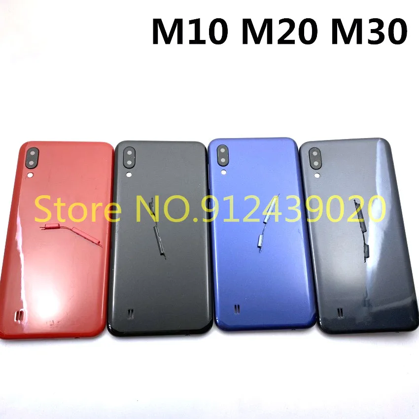 Оригинальная задняя крышка батарейного отсека для SAMSUNG Galaxy M10, M20, M30, M11, M21, M31, задняя крышка корпуса, стекло с панелью объектива, Запасная часть