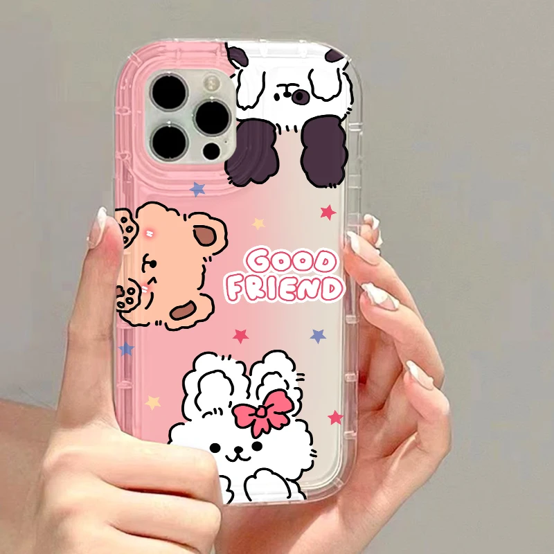 

Cute Cartoon Case For Iphone 13 Covers Iphone 11 14 12 Pro Max XR 7 8 Plus X Xs SE 6s 14promax Transparent Silicon Funda Bumpers