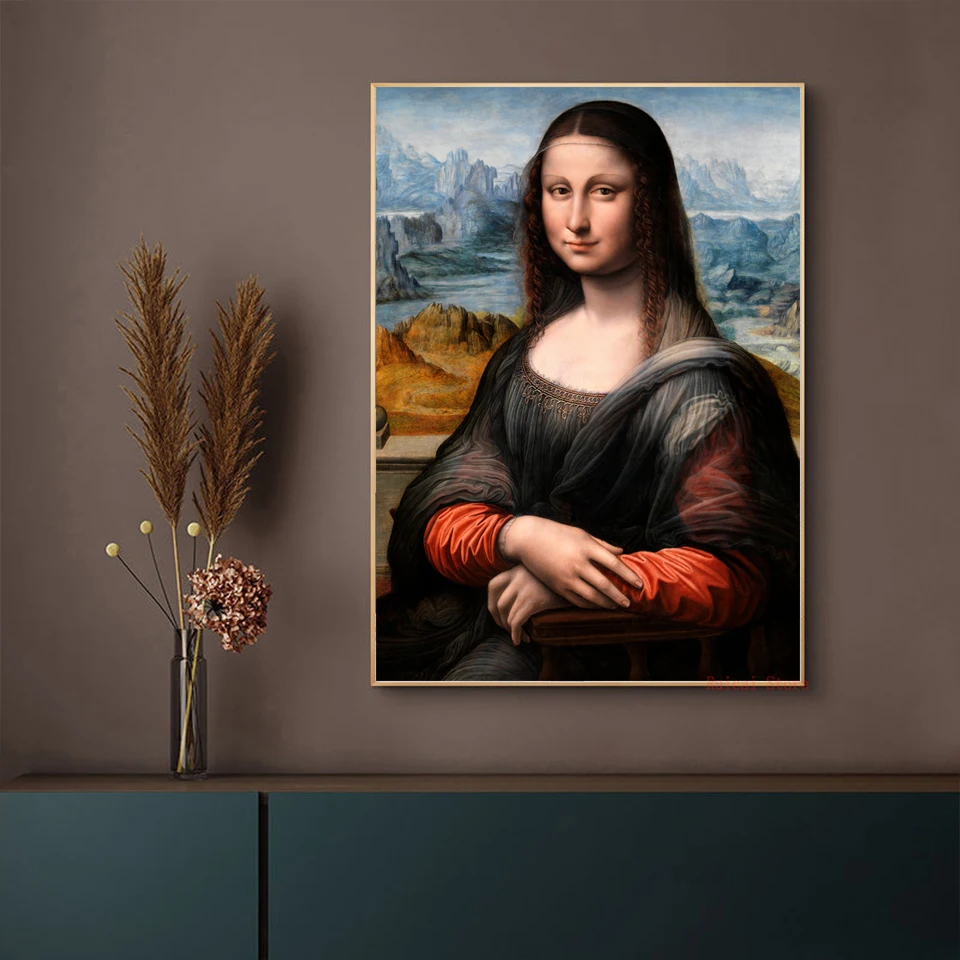 

Mona Lisa Poster Canvas Painting Print Wall Art Decoration Picture Nordic Modern Cafe For Living Room Home Decor Gift