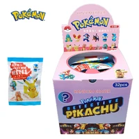 32pcsbox anime pikachu eevee blind box eraser squirtle bulbasaur removable and assembled doll student stationery kids gift toys