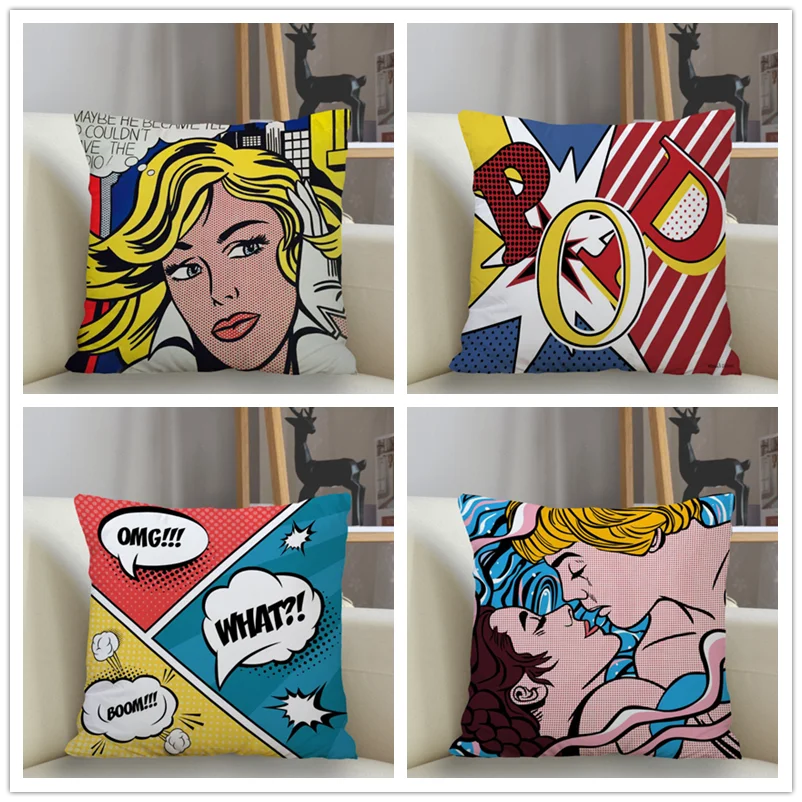 

Musife pop art Pillowcase Custom Square Pillow Cover Case Zipper Pillowcase 35*35,40*40,45*45cm Drop Shipping
