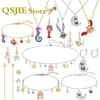 swa necklace original luxury fashion jewelry seahorse poster animal pearl jewelrys pendants womens neck chain free shipping