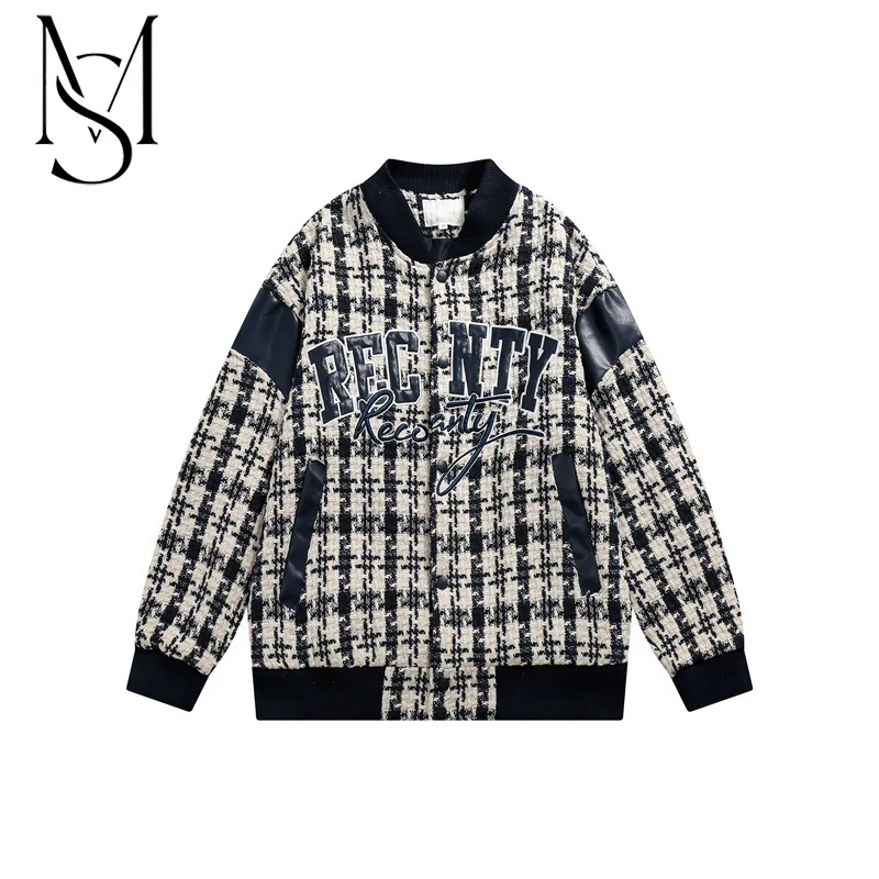 

Autumn style American fashion brand small fragrant wind embroidered woven baseball jacket Men's and women's ins trend bf jacket