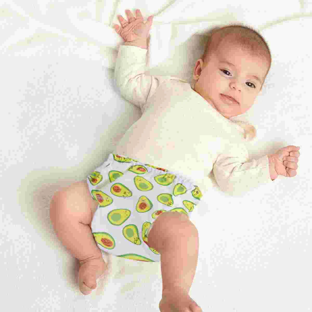 

4pcs Baby Pee Training Pants Washable Gauze Pants Cartoon Practicing for Toddler Infants (Size 28cm)