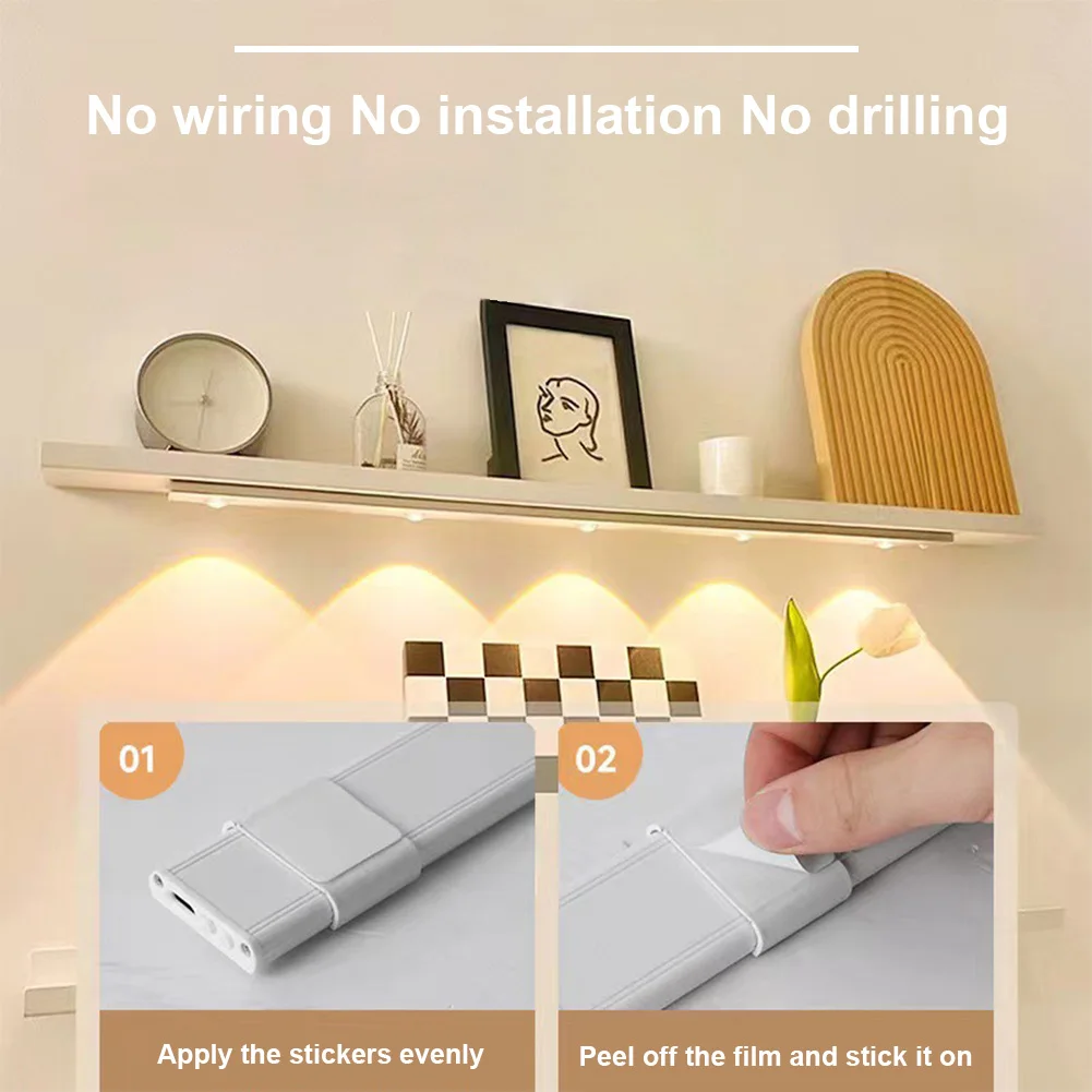 Подсветка под шкафом светодиодный светильник с датчиком движения